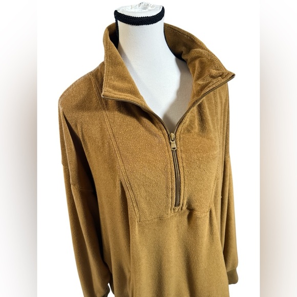 Aerie Offline Women's Gold Terry Quarter-Zip Sweatshirt - Picture 4 of 6